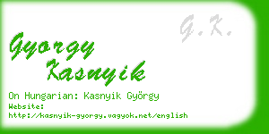 gyorgy kasnyik business card